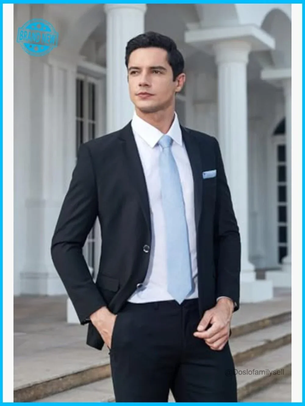 Classic Woven Formal Tie and Pocket Square Set Elegant Wedding Party